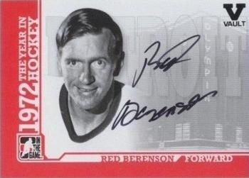 2015-16 In The Game Final Vault - 2009-10 In The Game 1972 The Year In Hockey Autographs (Black Vault Stamp) #A-RBE Red Berenson Front