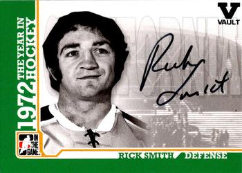2015-16 In The Game Final Vault - 2009-10 In The Game 1972 The Year In Hockey Autographs (Black Vault Stamp) #A-RSM Rick Smith Front