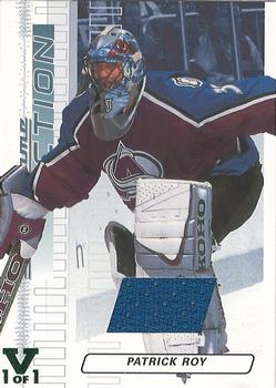 2015-16 In The Game Final Vault - 2003-04 In The Game Action Jerseys  (Green Vault Stamp) #M-195 Patrick Roy Front