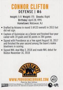 2018-19 Choice Providence Bruins (AHL) #2 Connor Clifton Back
