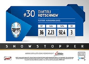2013-14 Playercards Inside (DEL) - Showstopper #DEL-SS03 Dimitrij Kotschnew Back
