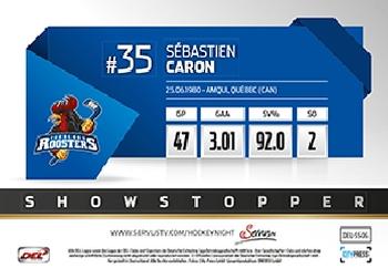 2013-14 Playercards Inside (DEL) - Showstopper #DEL-SS06 Sebastien Caron Back