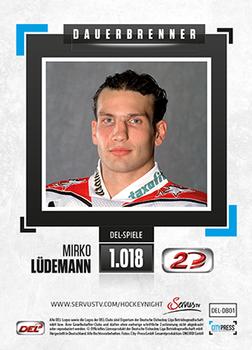 2013-14 Playercards Inside (DEL) - Dauerbrenner #DEL-DB01 Mirko Lüdemann Back