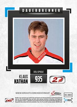 2013-14 Playercards Inside (DEL) - Dauerbrenner #DEL-DB03 Klaus Kathan Back