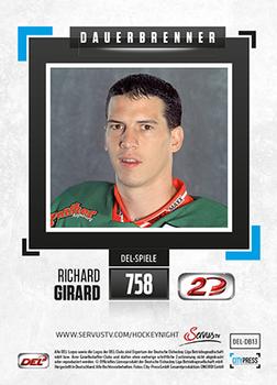 2013-14 Playercards Inside (DEL) - Dauerbrenner #DEL-DB13 Rick Girard Back