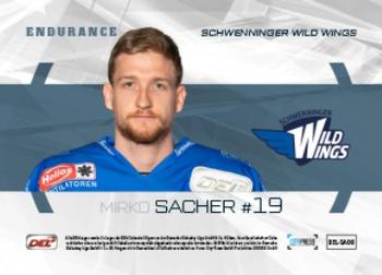 2018-19 Playercards (DEL) - Endurance #SA08 Mirko Sacher Back