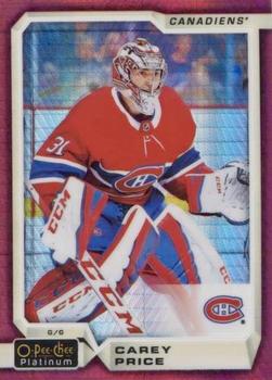 2018-19 O-Pee-Chee Platinum - Red Prism #15 Carey Price Front