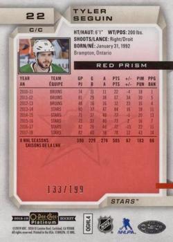2018-19 O-Pee-Chee Platinum - Red Prism #22 Tyler Seguin Back