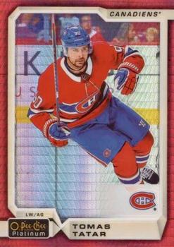 2018-19 O-Pee-Chee Platinum - Red Prism #49 Tomas Tatar Front