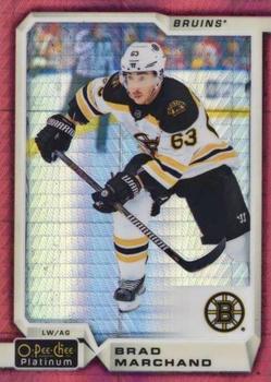 2018-19 O-Pee-Chee Platinum - Red Prism #63 Brad Marchand Front