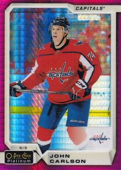 2018-19 O-Pee-Chee Platinum - Red Prism #70 John Carlson Front