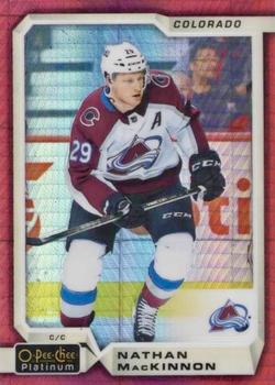 2018-19 O-Pee-Chee Platinum - Red Prism #80 Nathan MacKinnon Front