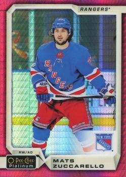 2018-19 O-Pee-Chee Platinum - Red Prism #91 Mats Zuccarello Front