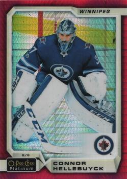2018-19 O-Pee-Chee Platinum - Red Prism #95 Connor Hellebuyck Front