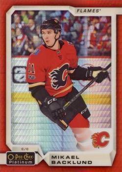 2018-19 O-Pee-Chee Platinum - Red Prism #119 Mikael Backlund Front