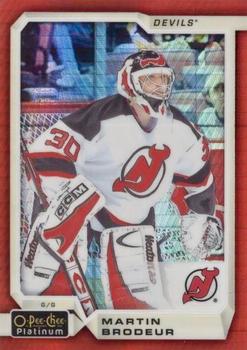 2018-19 O-Pee-Chee Platinum - Red Prism #149 Martin Brodeur Front
