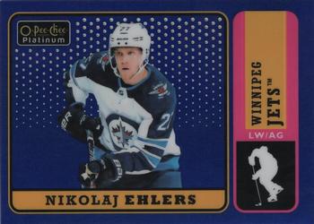 2018-19 O-Pee-Chee Platinum - Retro Blue Rainbow #R-38 Nikolaj Ehlers Front