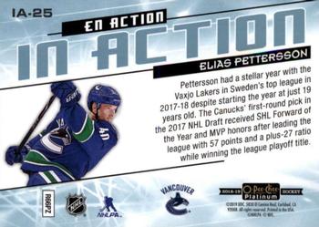 2018-19 O-Pee-Chee Platinum - In Action #IA-25 Elias Pettersson Back