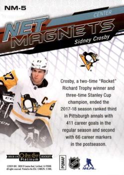 2018-19 O-Pee-Chee Platinum - Net Magnets #NM-5 Sidney Crosby Back