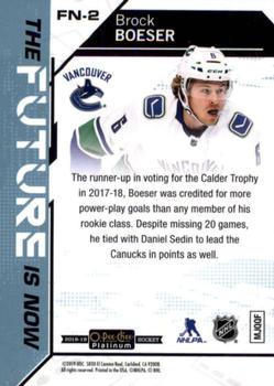 2018-19 O-Pee-Chee Platinum - The Future Is Now #FN-2 Brock Boeser Back