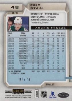 2018-19 O-Pee-Chee Platinum - Arctic Freeze #48 Eric Staal Back