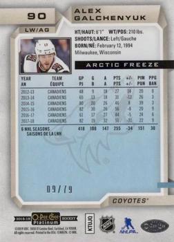 2018-19 O-Pee-Chee Platinum - Arctic Freeze #90 Alex Galchenyuk Back