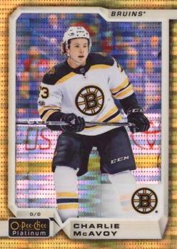 2018-19 O-Pee-Chee Platinum - Seismic Gold #99 Charlie McAvoy Front
