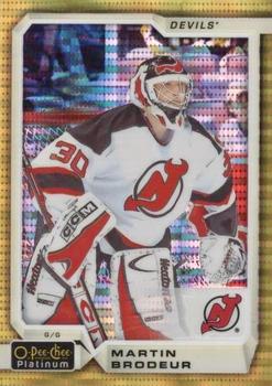 2018-19 O-Pee-Chee Platinum - Seismic Gold #149 Martin Brodeur Front