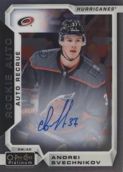 2018-19 O-Pee-Chee Platinum - Rookie Autographs #R-AS Andrei Svechnikov Front