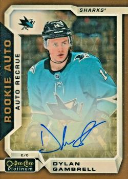 2018-19 O-Pee-Chee Platinum - Rookie Autographs Golden Treasures #R-DG Dylan Gambrell Front