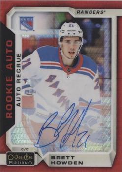 2018-19 O-Pee-Chee Platinum - Rookie Autographs Red Prism #R-BH Brett Howden Front