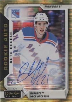2018-19 O-Pee-Chee Platinum - Rookie Autographs Seismic Gold #R-BH Brett Howden Front