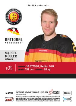 2015-16 Playercards Basic Serie 2 (DEL) #DEL-608 Marcel Müller Back