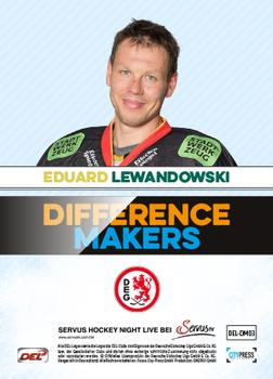 2015-16 Playercards Basic Serie 2 (DEL) - Difference Makers #DEL-DM03 Eduard Lewandowski Back