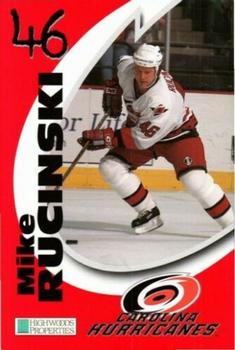 1998-99 Carolina Hurricanes #NNO Mike Rucinski Front