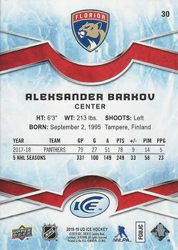 2018-19 Upper Deck Ice - Green #30 Aleksander Barkov Back