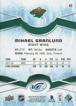 2018-19 Upper Deck Ice - Green #42 Mikael Granlund Back