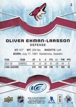 2018-19 Upper Deck Ice - Red #2 Oliver Ekman-Larsson Back
