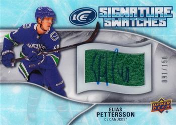 2018-19 Upper Deck Ice - Signature Swatches #SW-EP Elias Pettersson Front