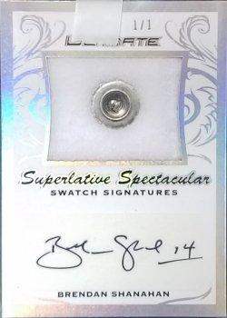 2018-19 Leaf Ultimate - Superlative Spectacular Swatch Signatures - Silver #SS-BS1 Brendan Shanahan Front