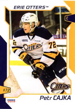 2018-19 Choice Erie Otters (OHL) #3 Petr Cajka Front