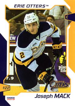 2018-19 Choice Erie Otters (OHL) #14 Joseph Mack Front