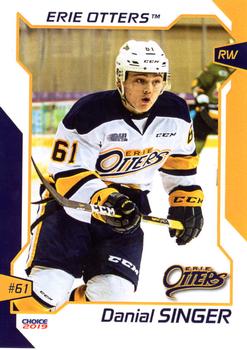 2018-19 Choice Erie Otters (OHL) #20 Danial Singer Front