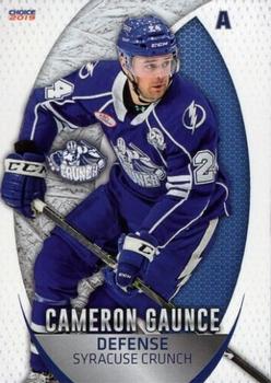2018-19 Choice Syracuse Crunch (AHL) #9 Cameron Gaunce Front