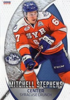 2018-19 Choice Syracuse Crunch (AHL) #15 Mitchell Stephens Front