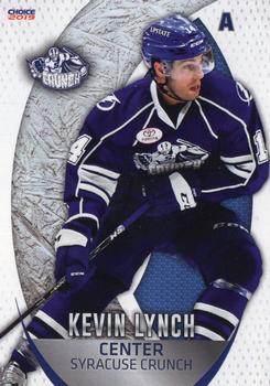 2018-19 Choice Syracuse Crunch (AHL) #24 Kevin Lynch Front