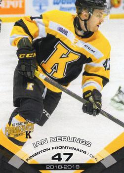 2018-19 Extreme Kingston Frontenacs (OHL) #11 Ian Derungs Front