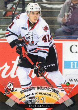 2018-19 Extreme Niagara IceDogs (OHL) #19 Drew Hunter Front