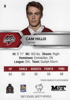 2018-19 Guelph Storm (OHL) Police #A-03 Cam Hillis Back