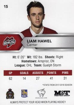 2018-19 Guelph Storm (OHL) Police #A-09 Liam Hawel Back